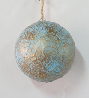 Textured Ball Ornament-Pewter