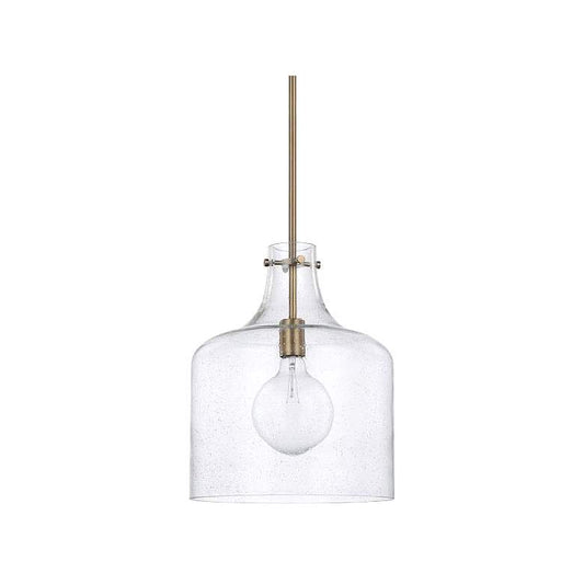 Crawford Pendant 1 LT in Aged Brass