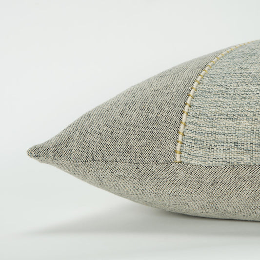 Gray Color Block Throw Pillow