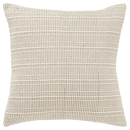 Gray/Natural Patterned Throw Pillow