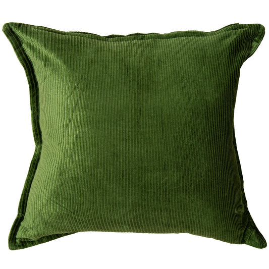 Green Corduroy Throw Pillow