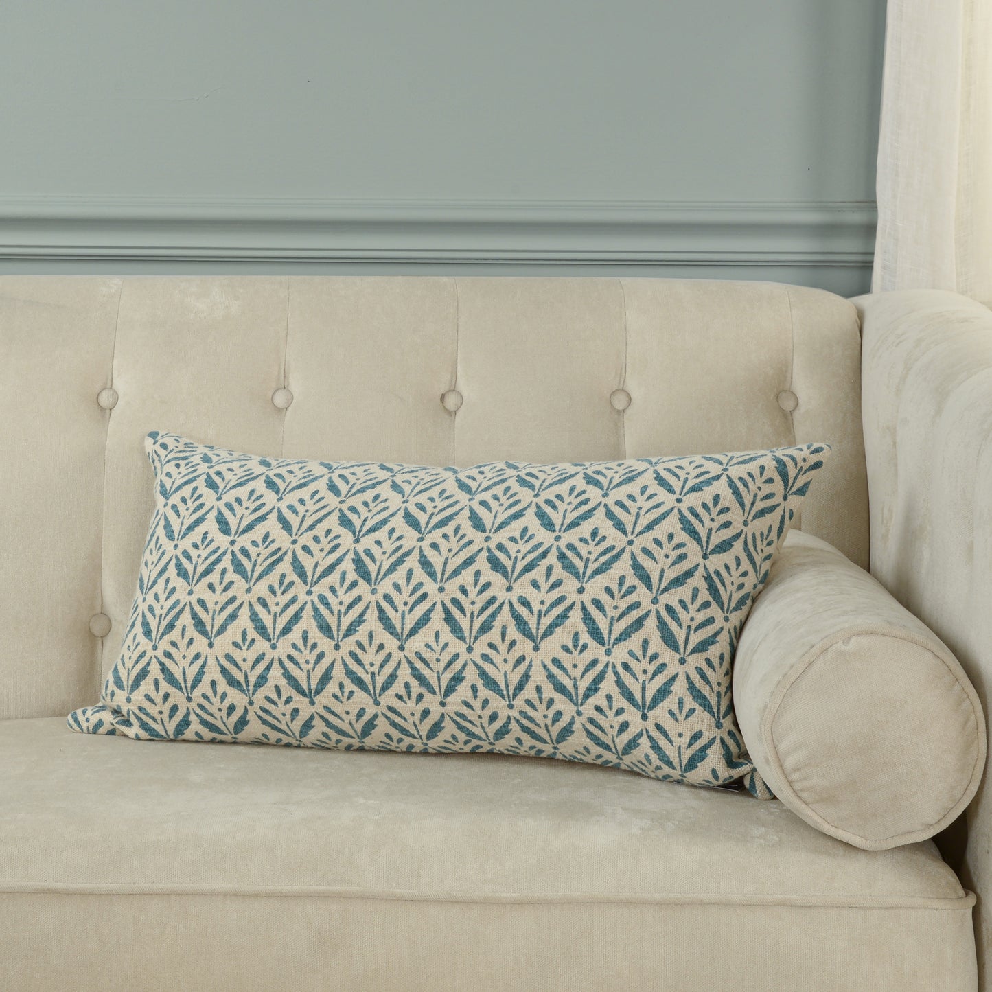 Botanical Print Lumbar Pillow