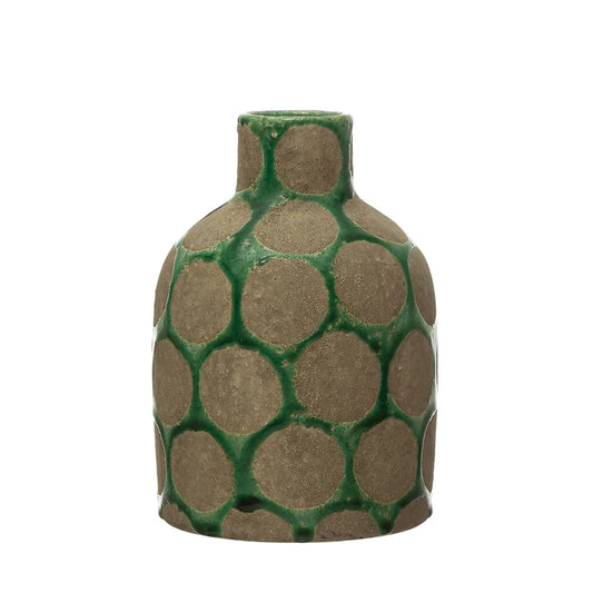 Terra-cotta Vase with Wax Relief Dots