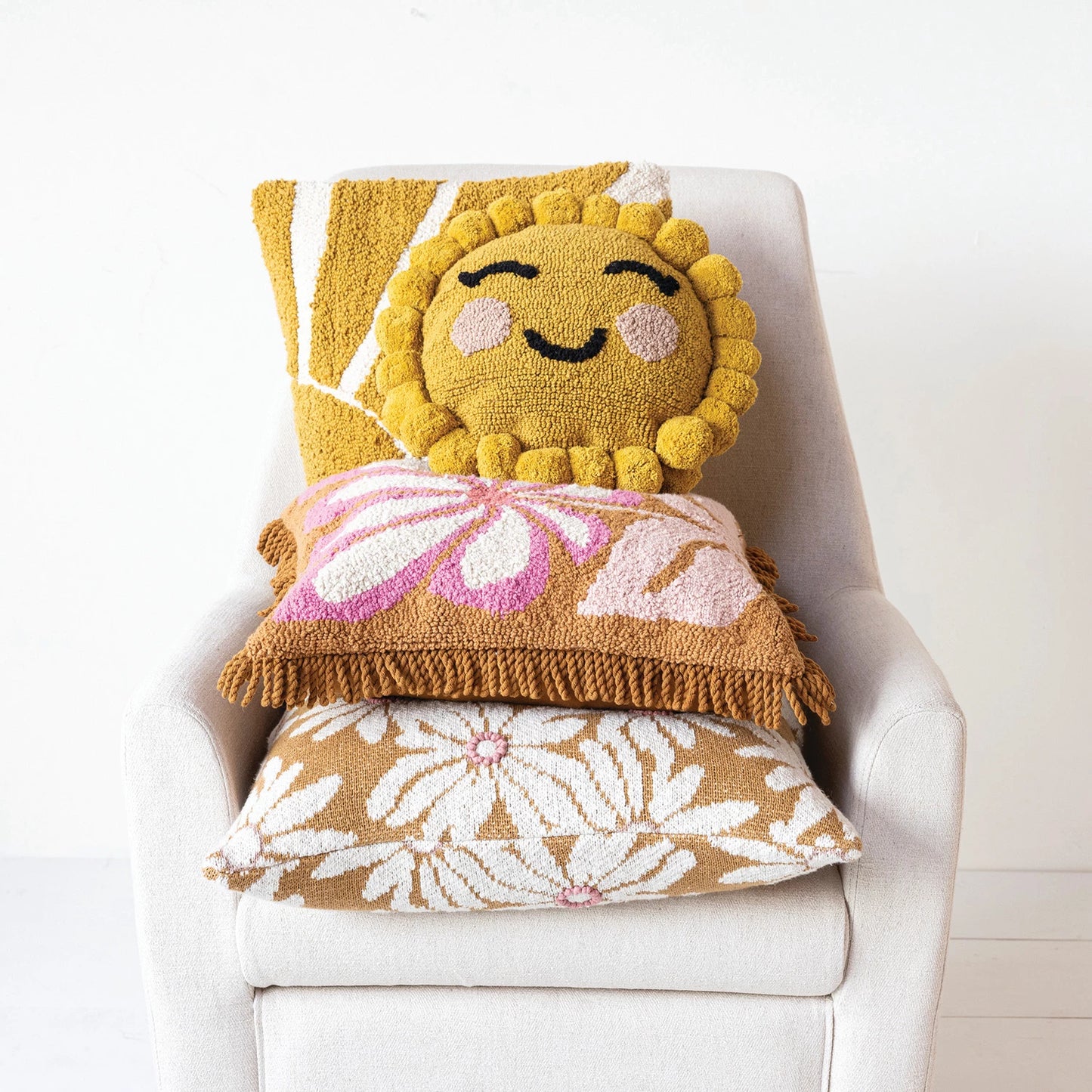 Flower Power Throw Pillow