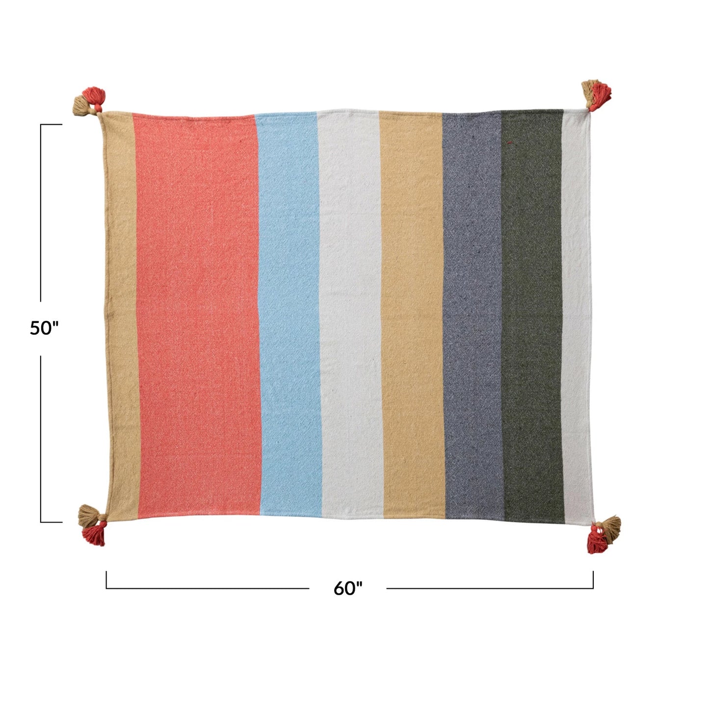 Rainbow Striped throw