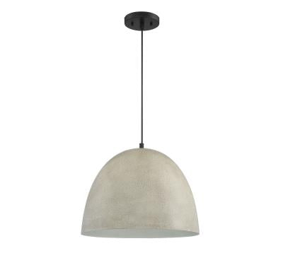 Roman Pendant in Concrete with Matte Black