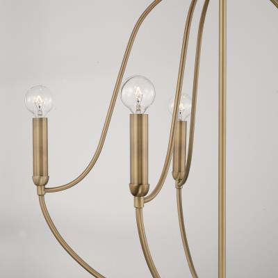 Madison Chandelier 5 LT in Aged Brass