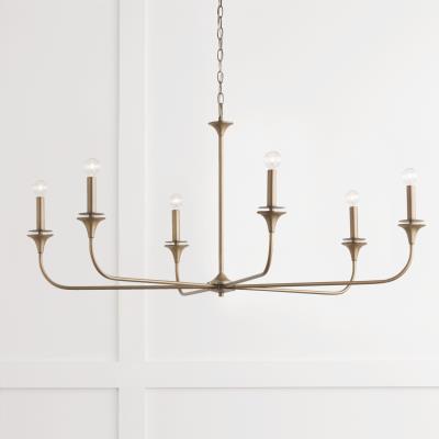 Presley Chandelier in Aged Brass