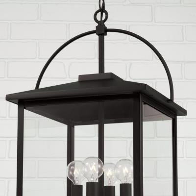 Bryson Exterior Hanging Lantern 4 LT in Black