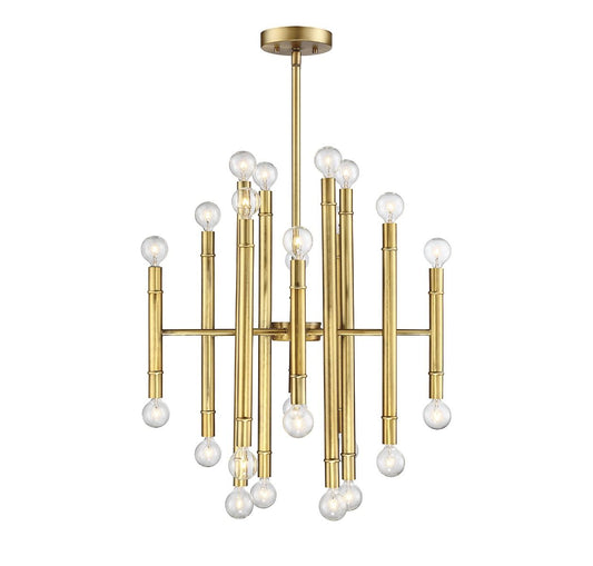 Ophelia Chandelier in Warm Brass (CLOSE-OUT)