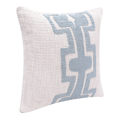 Ocean Blue Scroll Pillow