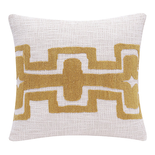 Gold/Cream Scroll Throw Pillow